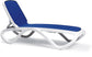 OMEGA WHITE & BLUE SUNLOUNGER