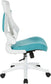 Office Star White Screen Back & Turquoise  Manager's Chair