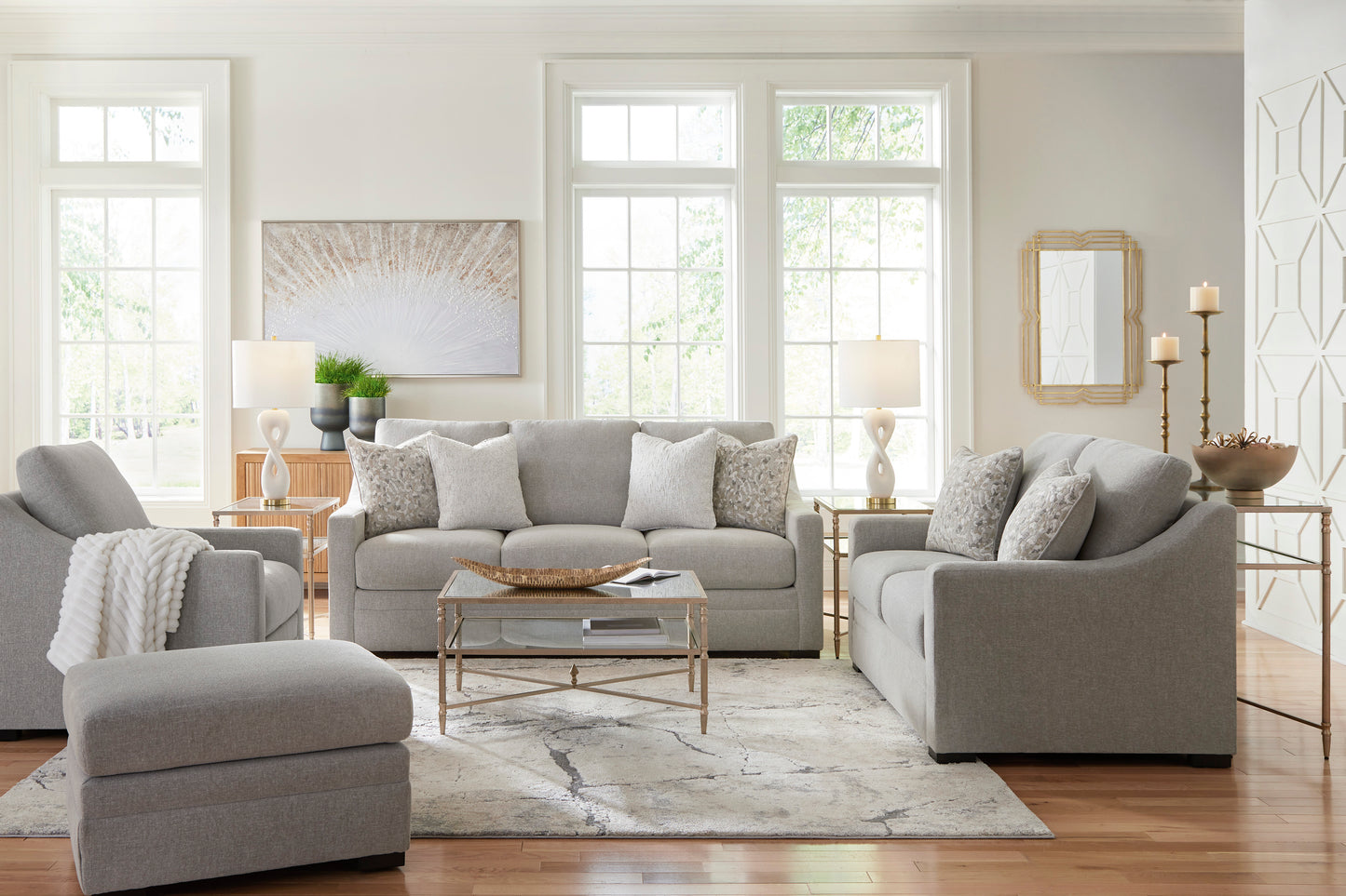 Ivory Brook Sofa and Loveseat
