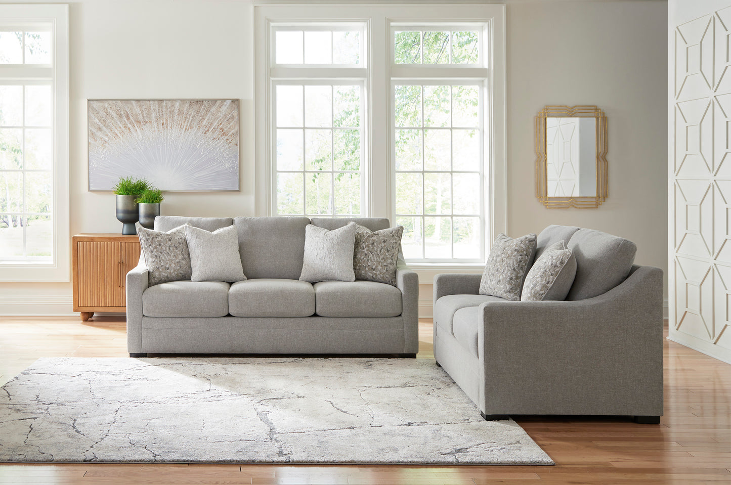Ivory Brook Sofa and Loveseat