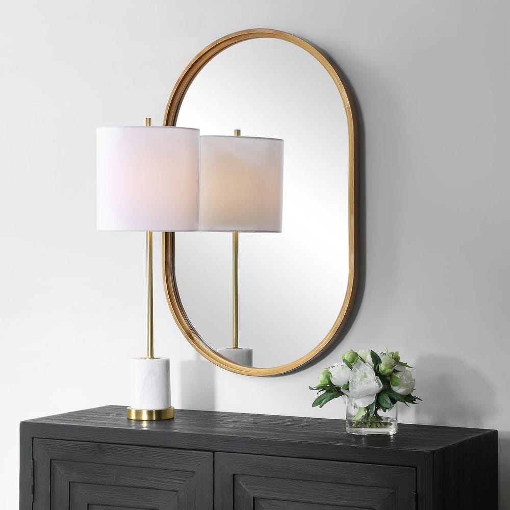 Gold Oval Mirror