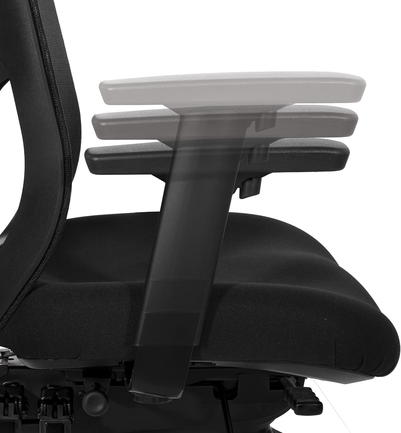 Office Star Products ProGrid High-Back Ergonomic Office Chair, Black Mesh back and Dillion Leather seat with 275 lb Weight Capacity