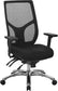 Office Star Products ProGrid High-Back Ergonomic Office Chair, Black Mesh back and Dillion Leather seat with 275 lb Weight Capacity