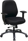 Dillon Blk S/B Synchro Leather Chair
