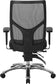 Office Star Products ProGrid High-Back Ergonomic Office Chair, Black Mesh back and Dillion Leather seat with 275 lb Weight Capacity