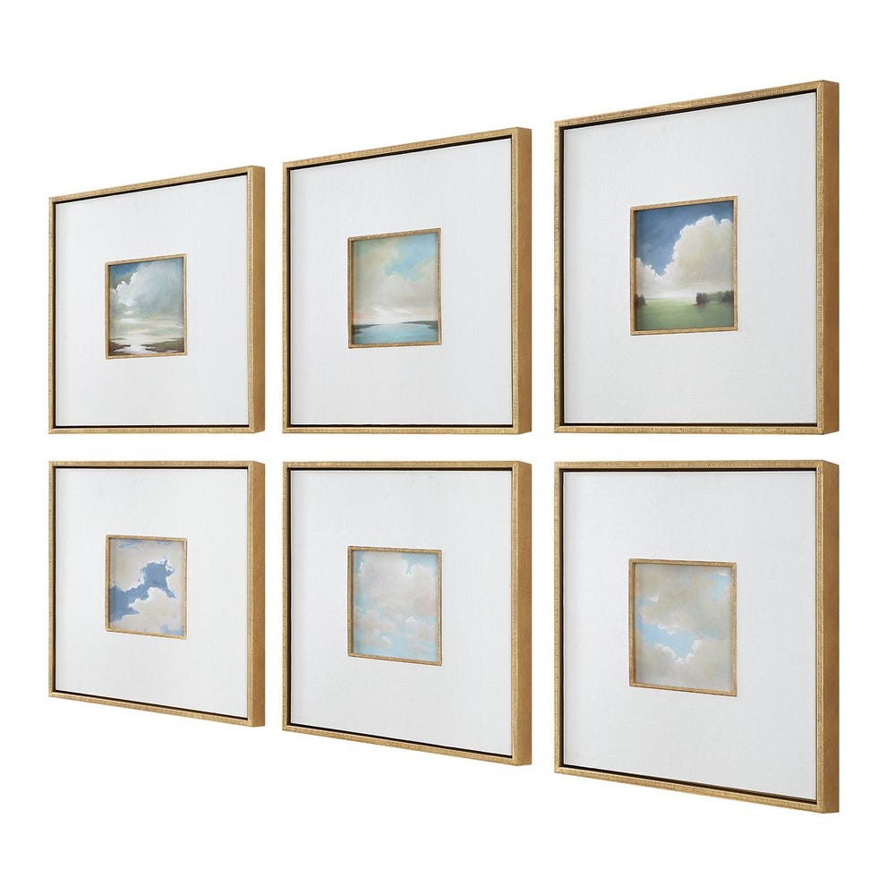 CUMULATION FRAMED CANVASES SET OF 6
