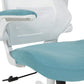 Office Star White Screen Back & Turquoise  Manager's Chair