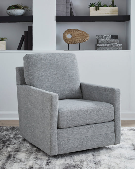 Freybourne Pewter Next-Gen Nuvella Swivel Accent Chair