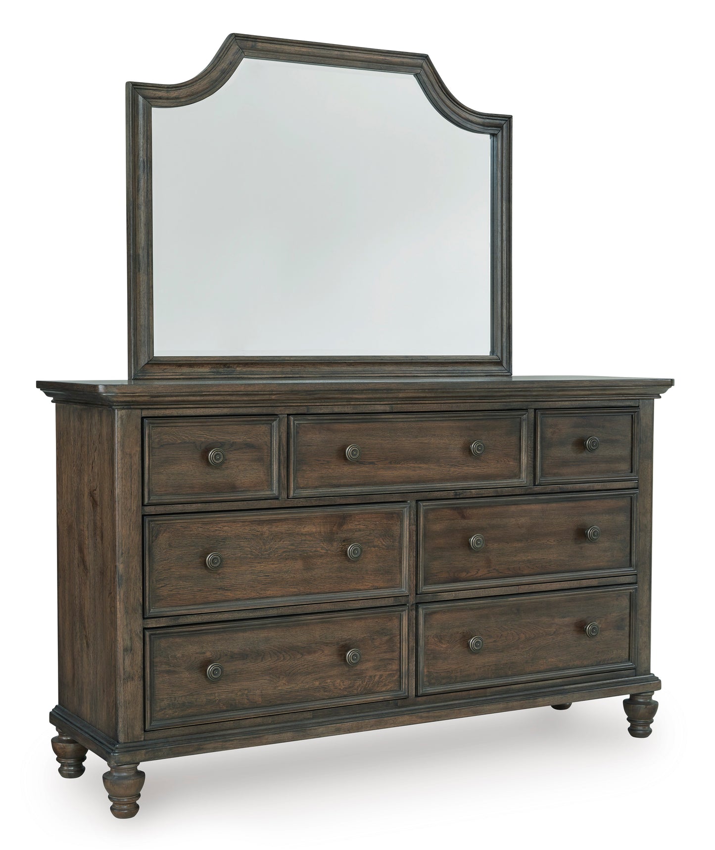 Veramond Queen Bedroom Package with Mirrored Dresser and  1 Nightstand