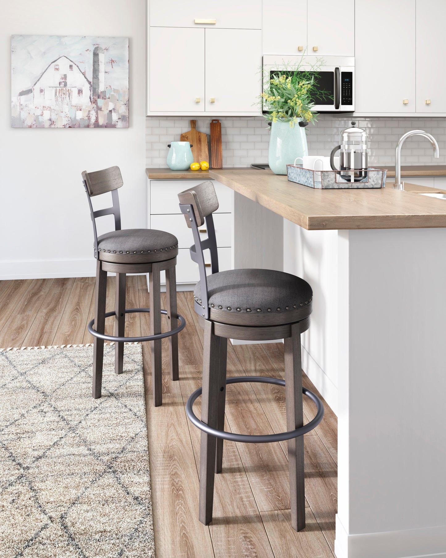 Caitbrook Tall UPH Swivel Bar Height Barstool(1/CN)
