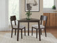 Dantenton Triangle Dining and 2 Chairs