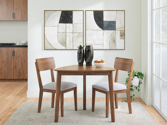 Lyncott Triangle Dining and 2 Chairs