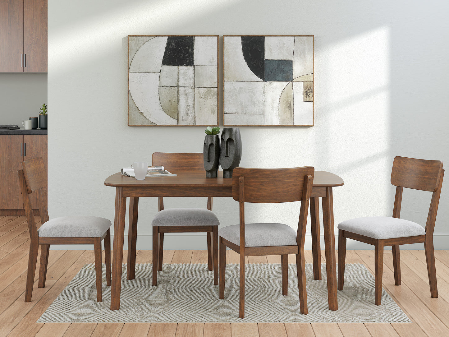 Lyncott Dining Room Table Set with 4 Chairs