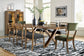 Steenlage Brown Dining Table and 8 Chairs