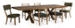 Steenlage Brown Dining Table  6 Seater