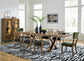 Steenlage Brown Dining Table and 8 Chairs