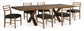 Steenlage Brown Dining Table and 6 Chairs