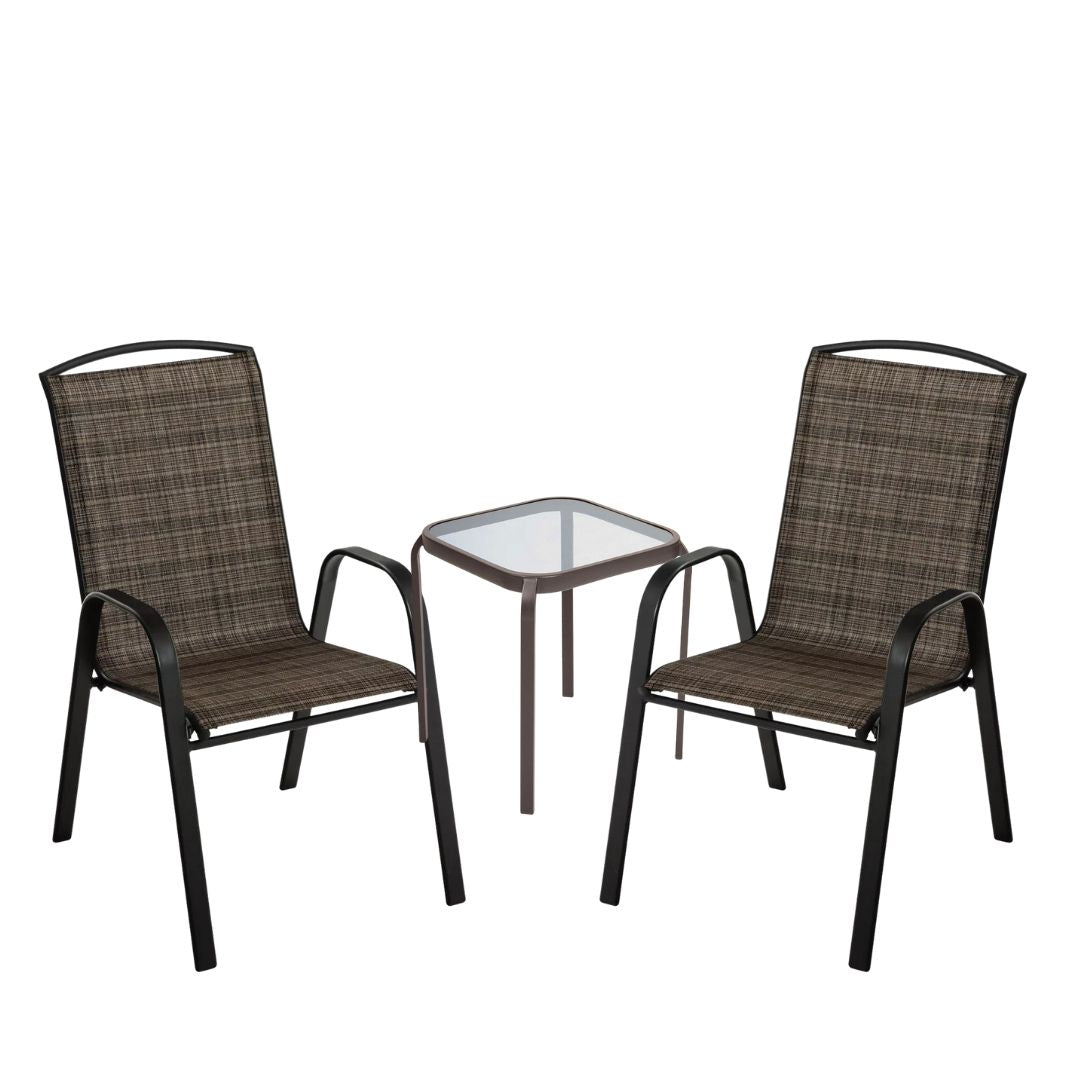 SLING CHAIRS & WINDSOR SIDE TABLE