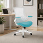 Office Star White Screen Back & Turquoise  Manager's Chair