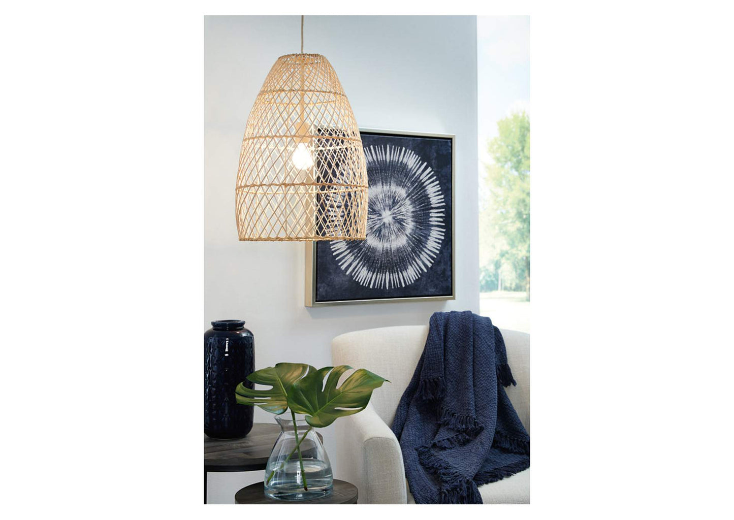 Calett Rattan Pendant Light (1/CN)