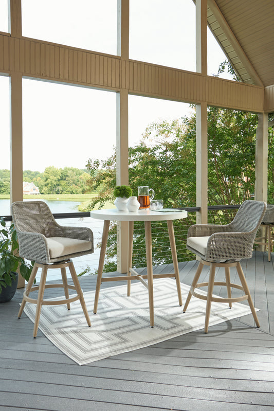 Seton Creek Round Bar Table W/UMB Port Table Set