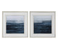 Rising Blue Abstract Framed Prints Set of 2