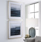 Rising Blue Abstract Framed Prints Set of 2