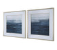 Rising Blue Abstract Framed Prints Set of 2