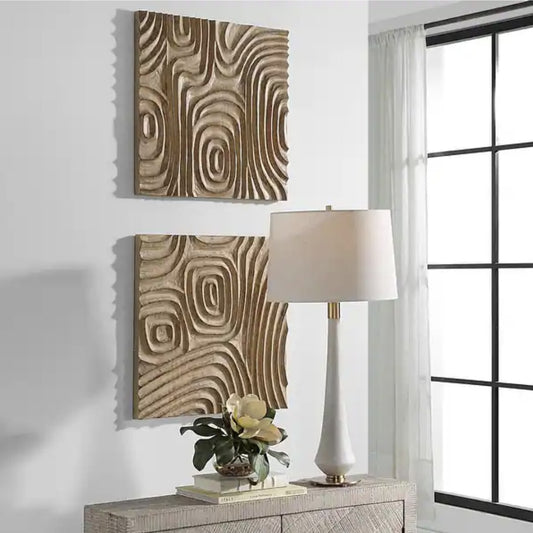 Channels Wood Wall Decor Set of 2