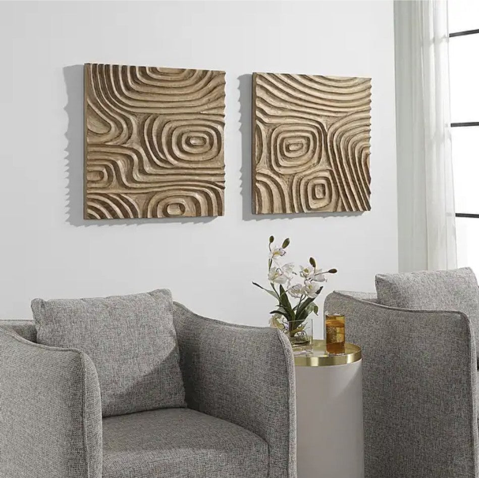Channels Wood Wall Decor Set of 2