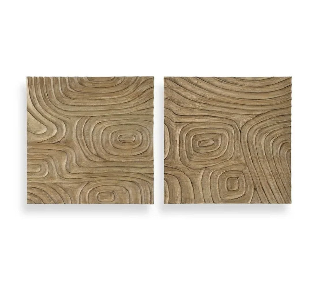 Channels Wood Wall Decor Set of 2