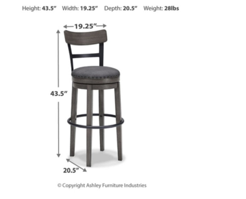 Caitbrook Tall UPH Swivel Bar Height Barstool(1/CN)