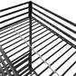 COEN KID'S BUNK BED WITH REVERSIBLE LADDER, TWIN OVER  FULL, GREY