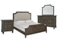 Veramond Queen Bedroom Package with Mirrored Dresser and  1 Nightstand