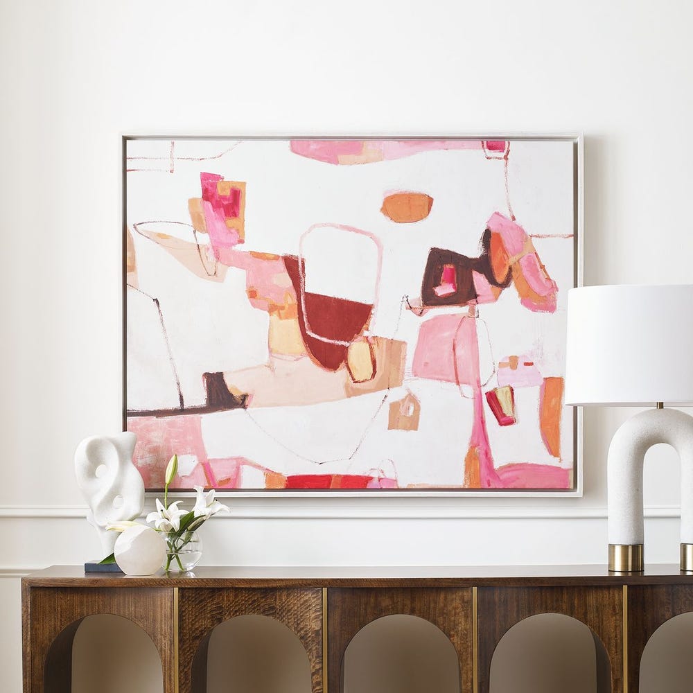 She Came For The View Framed Canvas