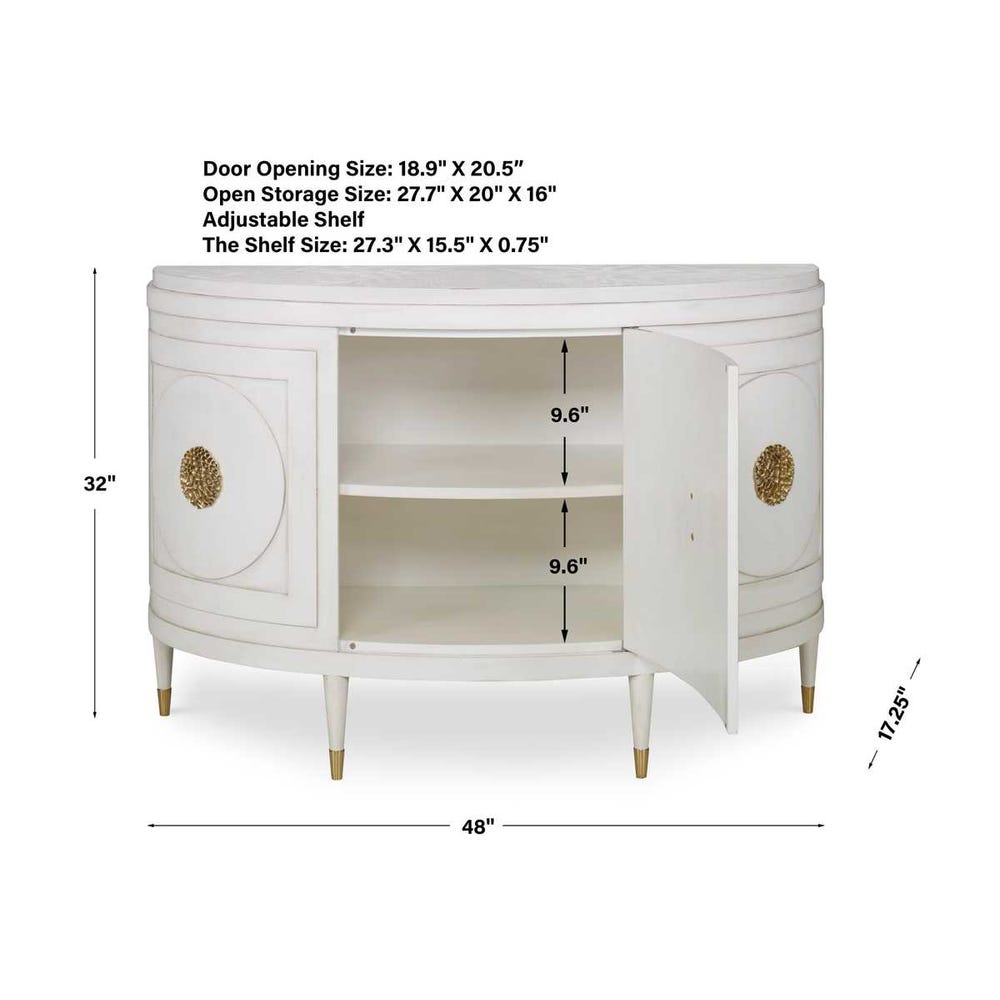 Paris 48 Inch Console Cabinet - White