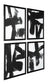 Doro Black/White set of 4 Wall Art