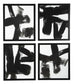 Doro Black/White set of 4 Wall Art