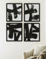 Doro Black/White set of 4 Wall Art