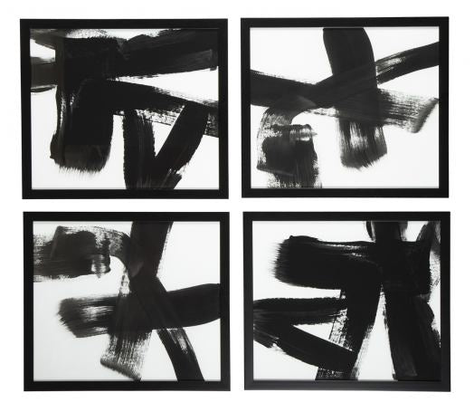 Doro Black/White set of 4 Wall Art
