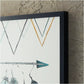 Adaley Teal/White/Gray Wall Art