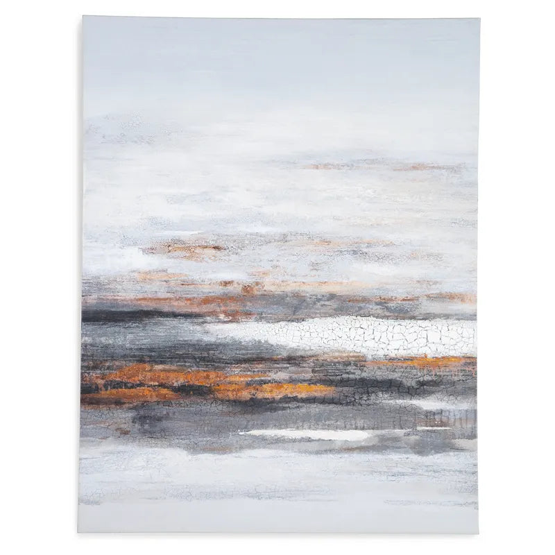 Lemsen Gray/White/Orange Wall Art