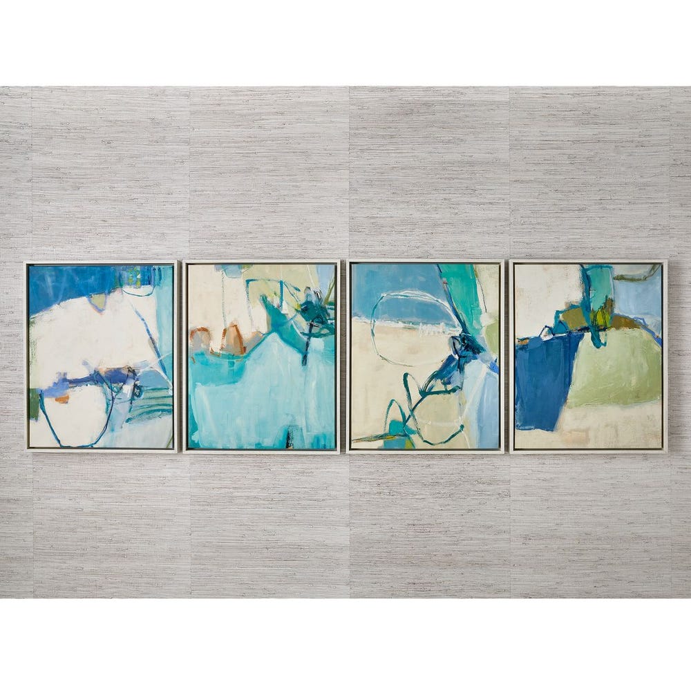Cool Outlook Framed Canvases, SET OF 4