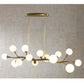 Meandering, 14 Lt Pendant - Brass