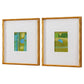 Petite Bijoux Framed Canvases - Lime, S/2