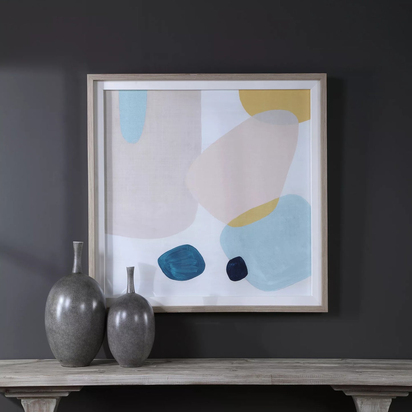 PINK PEBBLES II FRAMED PRINT