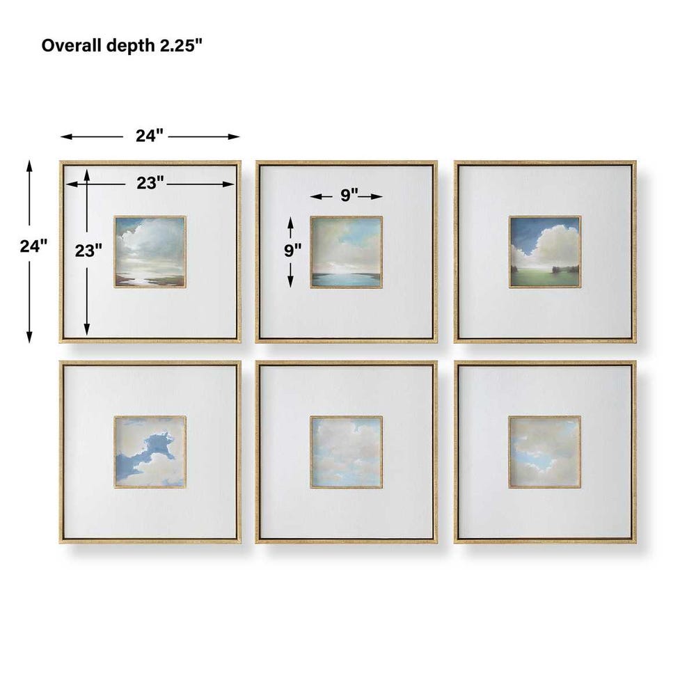 CUMULATION FRAMED CANVASES SET OF 6
