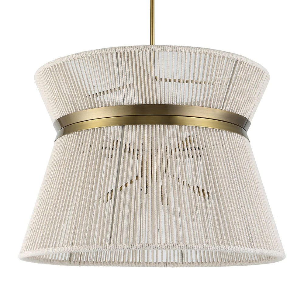 Highly Strung, 8 Lt Round Pendant - White