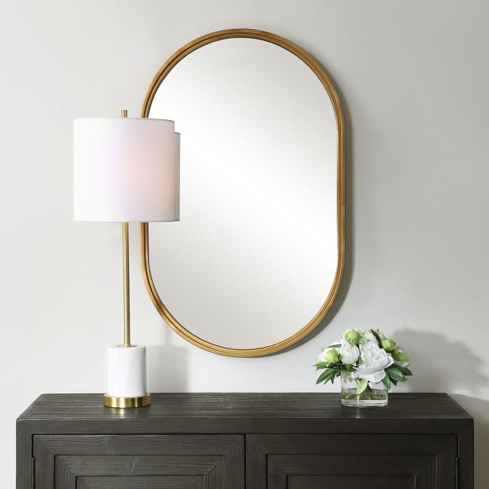 Gold Oval Mirror