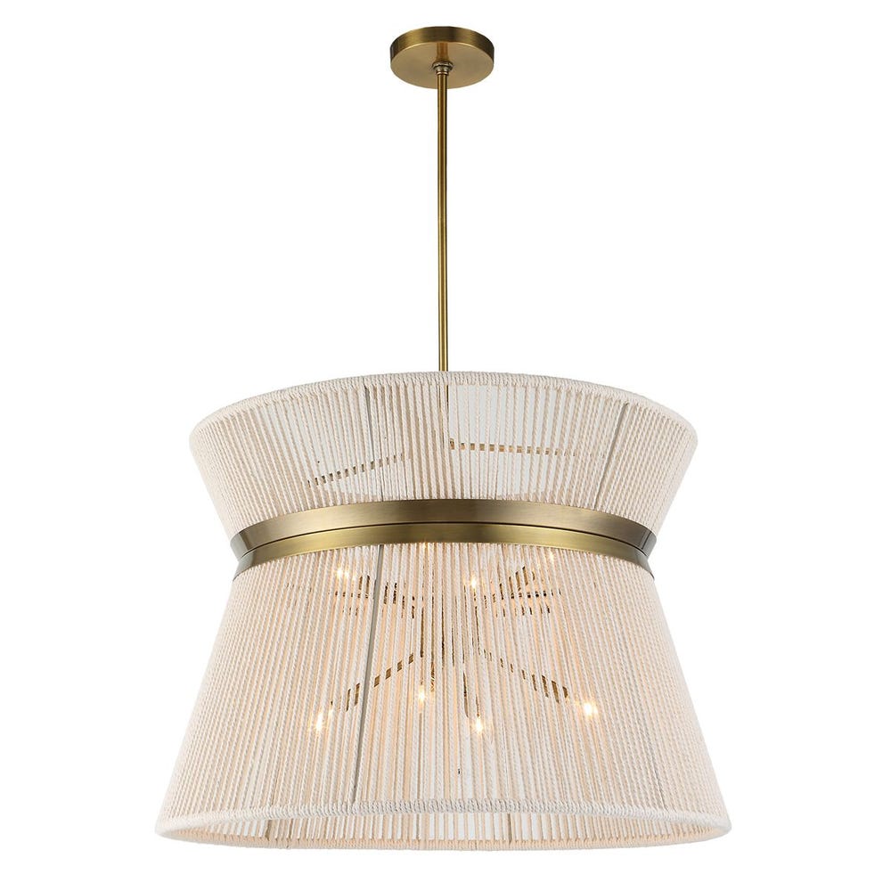 Highly Strung, 8 Lt Round Pendant - White